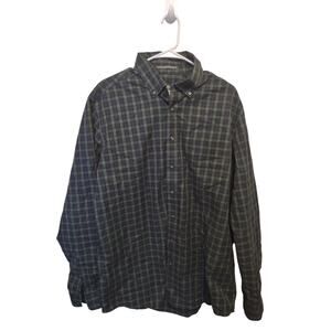 Eddie Bauer Wrinkle Free Relaxed fit Plaid Button Down‎ Shirt Classic Casual